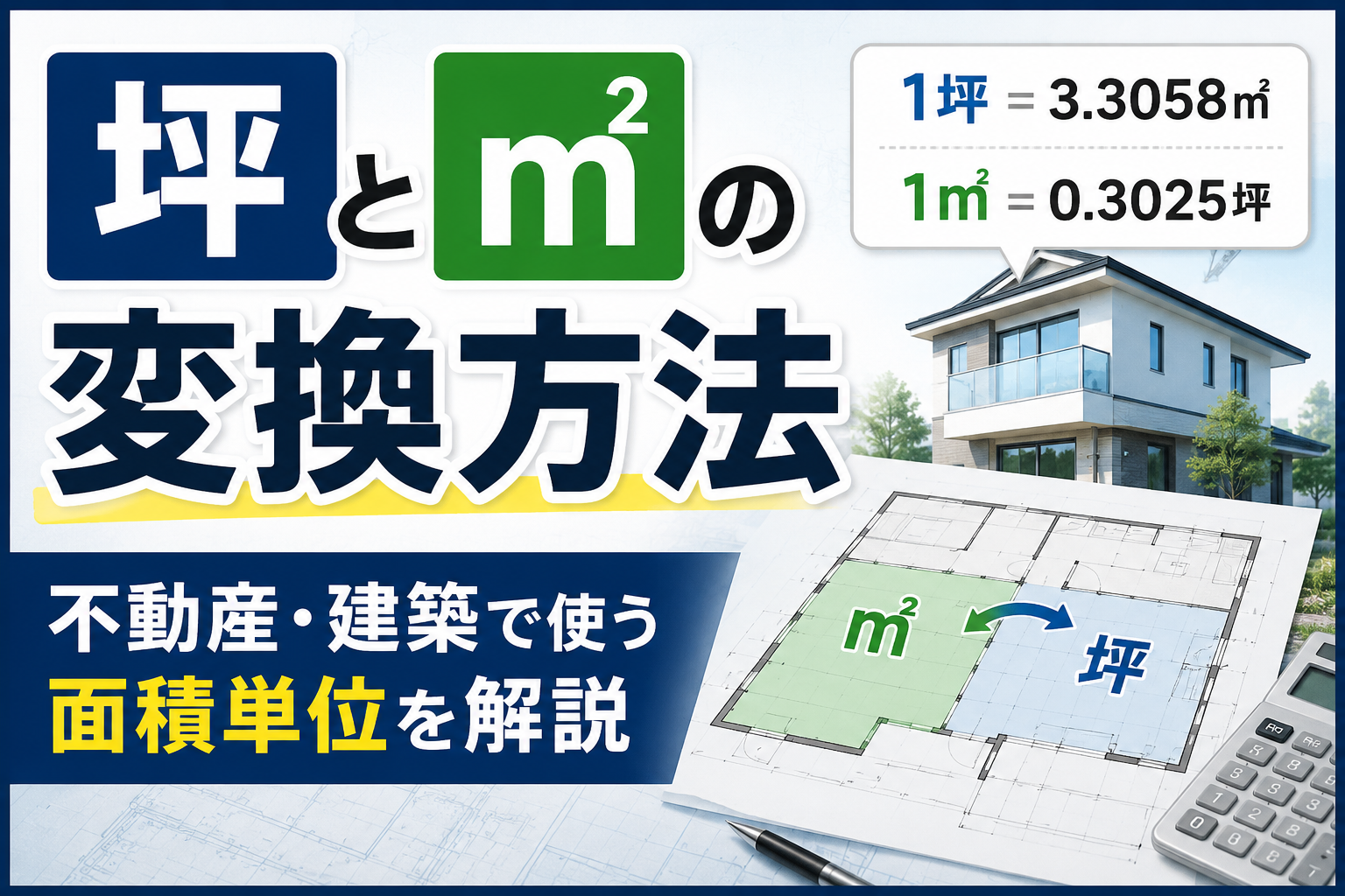坪と㎡の変換方法｜不動産・建築で使う面積単位を解説